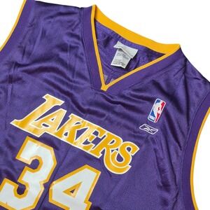 VTG‎ Reebok NBA Lakers Shaquille O'Neal #34 Youth Boys XL Jersey